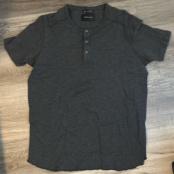 wings + horns Henley Tshirt - Picture 1 of 2